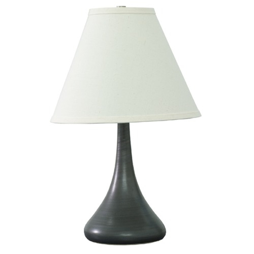 Scatchard Stoneware Black Matte Table Lamp by House of Troy Lighting