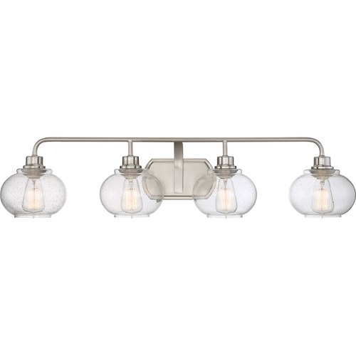 Trilogy 36.25-Inch Bath Light in Brushed Nickel by Quoizel Lighting