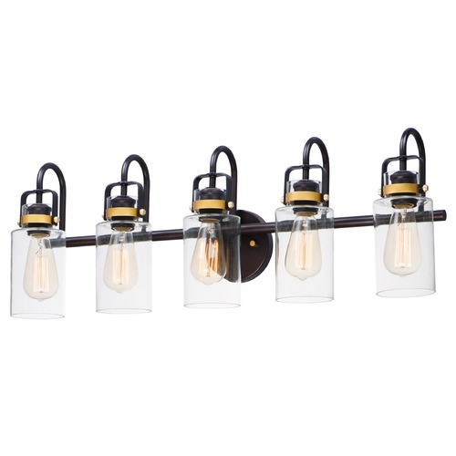 Magnolia Bronze & Gold Bathroom Light by Maxim Lighting