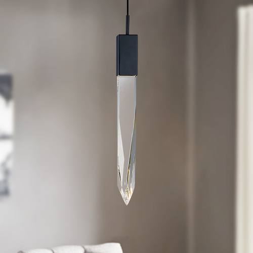 Quartz LED Mini Pendant in Black by ET2 Lighting