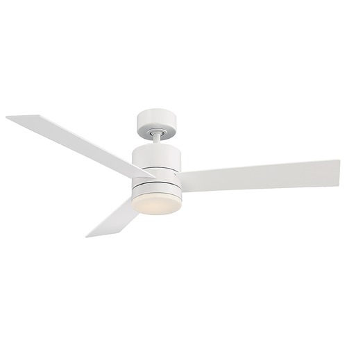 Modern Forms by WAC Lighting Modern Forms Axis Matte White LED Ceiling Fan with Light FR-W1803-52L-35-MW