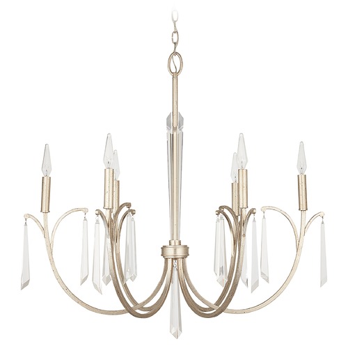 Capital Lighting Gwyneth 6-Light Chandelier in Winter Gold by Capital Lighting 437061WG