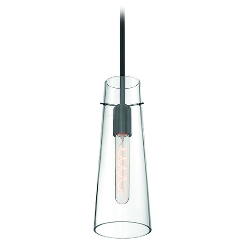 Satco Lighting Alondra Black Pendant with Conical Shade by Satco Lighting 60/6880