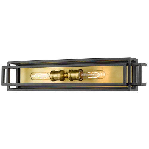 Z-Lite Titania Bronze & Olde Brass Vertical Bathroom Light by Z-Lite 454-2V-BRZ-OBR