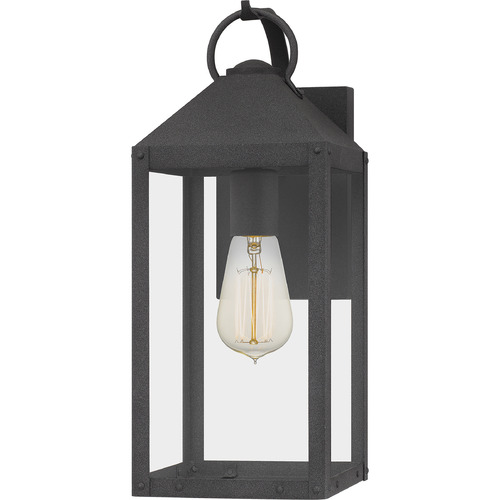 Thorpe Outdoor Wall Light in Mottled Black by Quoizel Lighting