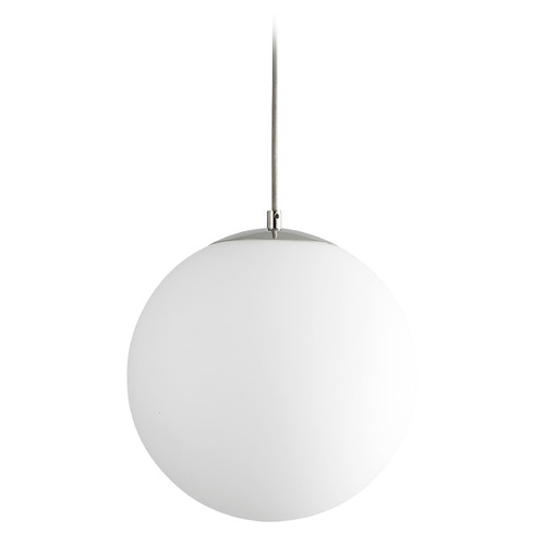 Oxygen Luna 12-Inch LED Globe Pendant in Polished Nickel by Oxygen Lighting 3-673-20