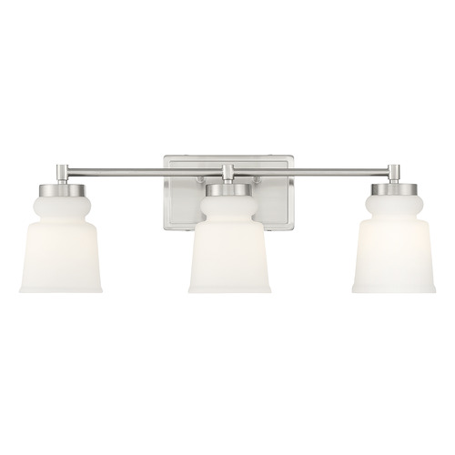 24-Inch Vanity Light in Brushed Nickel by Meridian