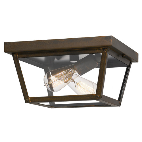 Quoizel Lighting Rue De Royal Flush Mount in Industrial Bronze by Quoizel Lighting RO1312IZ