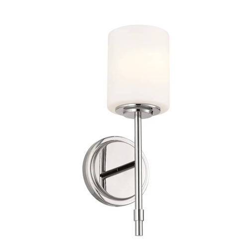 Kichler Lighting Ali Sconce with Glass Shade in Polished Nickel by Kichler Lighting 55140PN