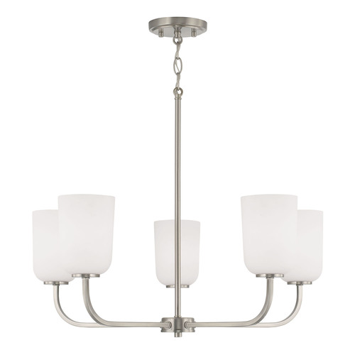HomePlace by Capital Lighting Lawson 5-Light Chandelier in Nickel by HomePlace by Capital Lighting 448851BN-542