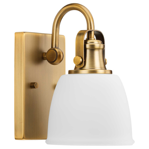 Progress Lighting Preston 1-Light Vintage Brass Vanity Light