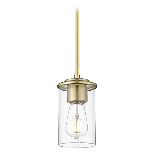 Z-Lite Thayer Luxe Gold Mini-Pendant Light with Cylindrical Shade