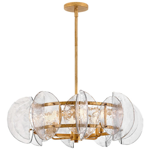 Seraphina 28.25-Inch Chandelier in Distressed Brass by Fredrick Ramond
