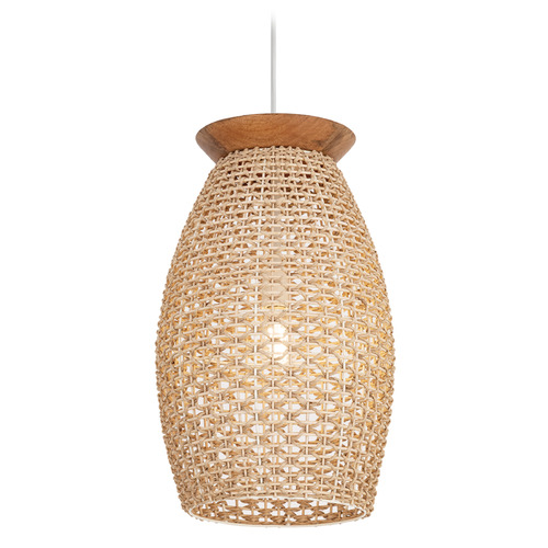 Maxim Lighting Cotswold Rich Walnut Pendant Light with Oblong Shade