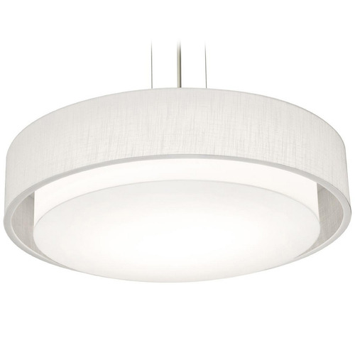 AFX Lighting Afx Lighting Sanibel Satin Nickel Pendant Light with Drum Shade SAP2332MBSN-LW