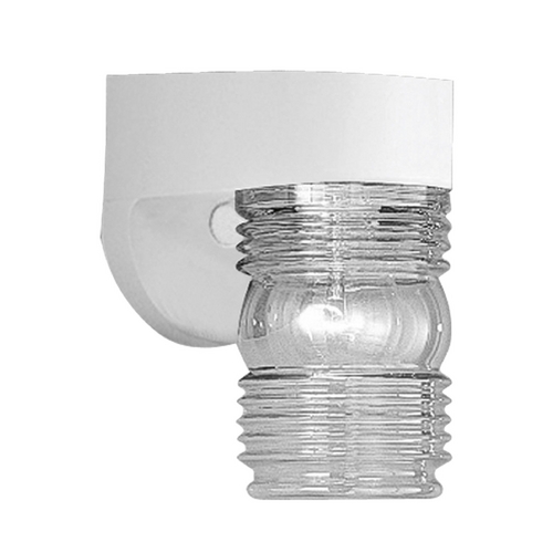Polycarbonate Outdoor Wall Light in White by Progress Lighting