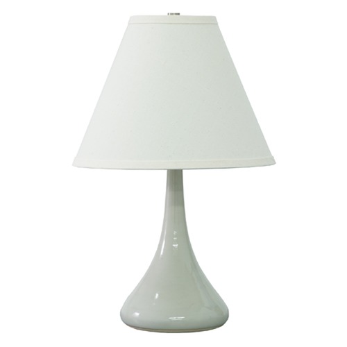 Scatchard Stoneware Gray Gloss Table Lamp by House of Troy Lighting