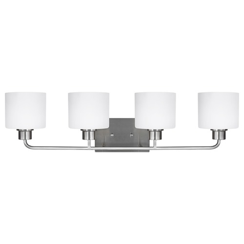 Canfield Brushed Nickel Bathroom Light by Generation Lighting