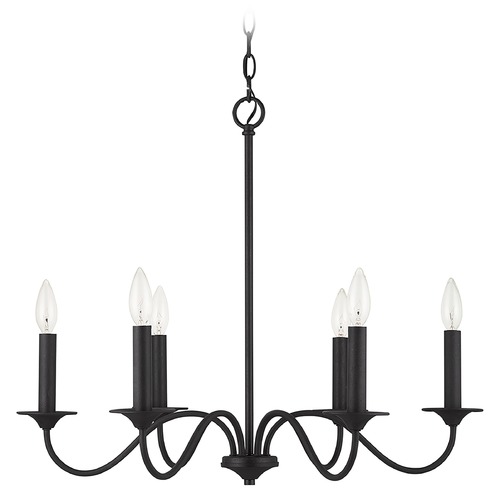 Vincent 26-Inch Chandelier in Black Iron by Capital Lighting