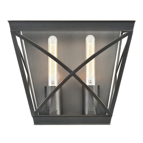 Lattice Urban Bronze Sconce by Alora Lighting