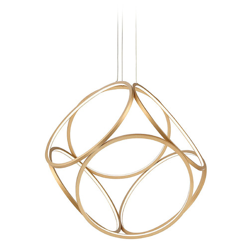 Glenview 24-Inch Round LED Pendant in Gold by Eurofase Lighting
