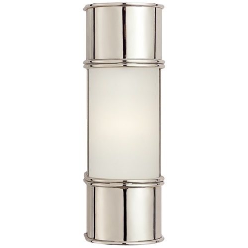 Visual Comfort Signature Collection E.F. Chapman Oxford 12-Inch Bath Sconce in Nickel by Visual Comfort Signature CHD1551PNFG