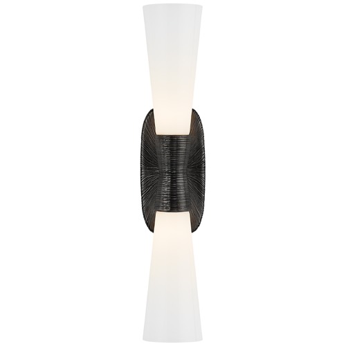 Visual Comfort Signature Collection Kelly Wearstler Utopia Bath Sconce in Aged Iron by Visual Comfort Signature KW2048AIWG