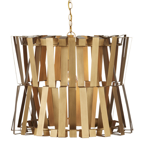 Currey and Company Lighting Currey and Company Chaconne Brass Pendant Light 9000-1079