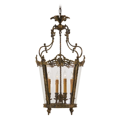 Pendant with Clear Glass in Antique Bronze Patina by Metropolitan Lighting