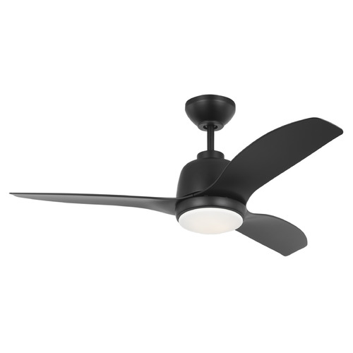 Visual Comfort Fan Collection Avila Coastal 44 LED Midnight Black LED Ceiling Fan with Light