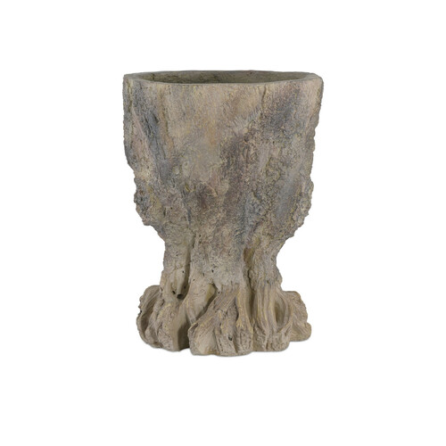 Old Growth Medium Planter in Dark Brown by Currey & Company