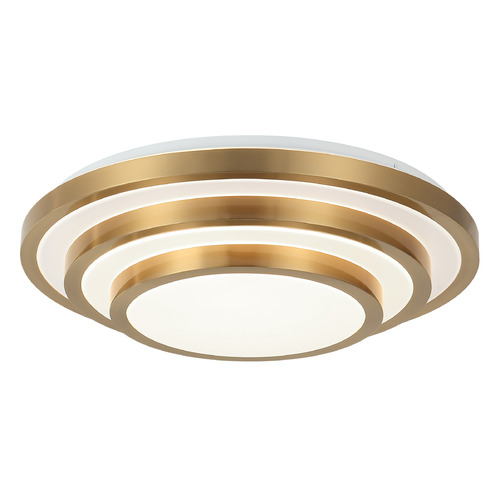 Matteo Lighting Helix Aged Gold Brass LED Flushmount Light