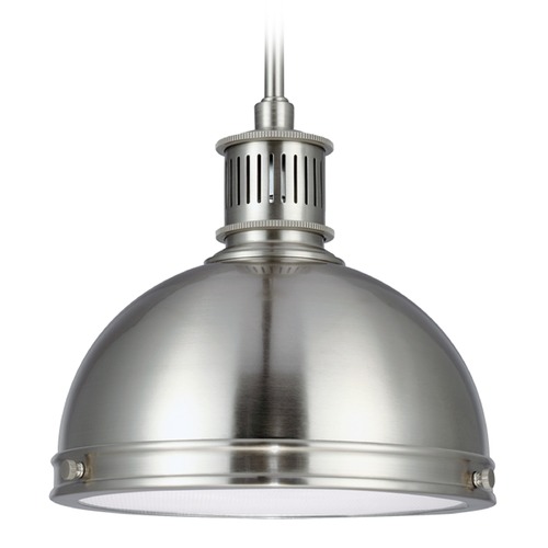 Generation Lighting Pratt Street Metal Pendant in Brushed Nickel by Generation Lighting 65085-962