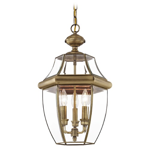 Livex Lighting Livex Lighting Monterey Antique Brass Outdoor Hanging Light 2355-01