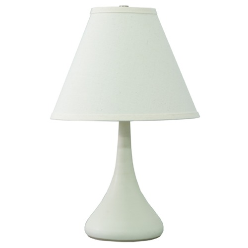Scatchard Stoneware White Matte Table Lamp by House of Troy Lighting