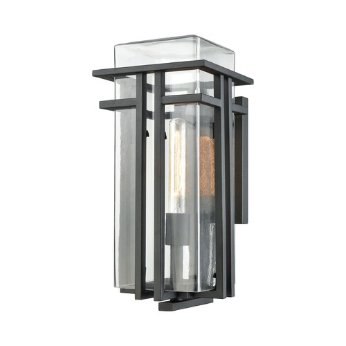 Elk Lighting Elk Lighting Croftwell Textured Matte Black Outdoor Wall Light 45187/1