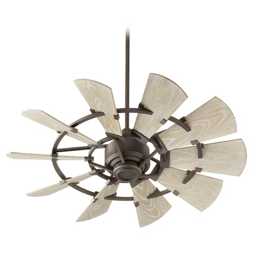 Quorum Lighting Windmill Oiled Bronze Ceiling Fan Without Light by Quorum Lighting 194410-86