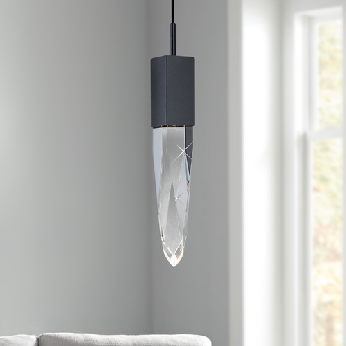 Quartz LED Pendant in Black by ET2 Lighting