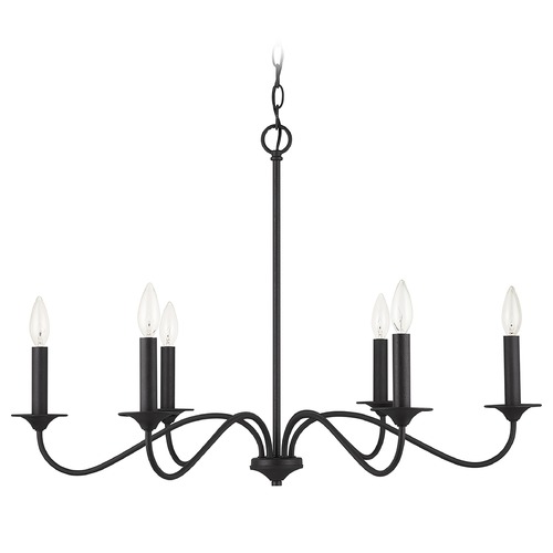 Vincent 6-Light Black Iron Chandelier by Capital Lighting