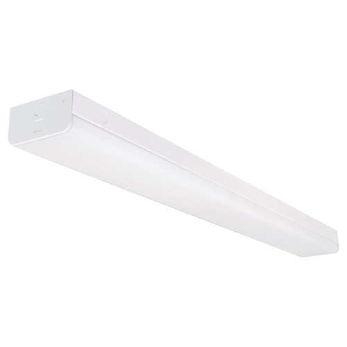 Satco Lighting 4ft 40W LED Wide Strip EM Backup 120-277V 4000K 4829LM 0-10V Dimming by Satco Lighting 65/1152