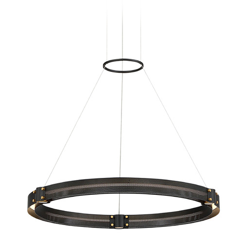 Admiral 29-Inch LED Chandelier in Black & Brass by Eurofase Lighting