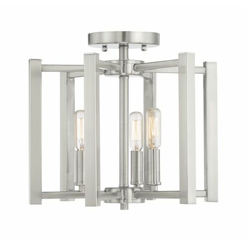 Benson 3-Light Semi-Flush Mount in Warm Brass by Savoy House