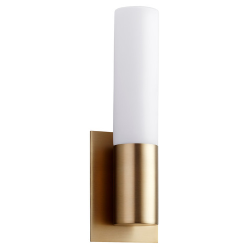Magneta LED Acrylic Wall Sconce in Aged Brass by Oxygen Lighting