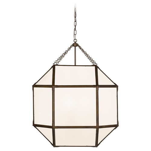 Visual Comfort Signature Collection Suzanne Kasler Morris Grande Lantern in Aged Iron by Visual Comfort Signature SK5034AZWG