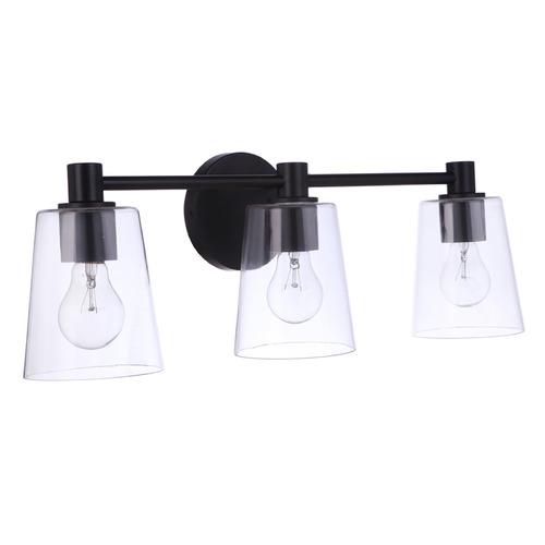 Emilio Flat Black Bathroom Light by Craftmade Lighting