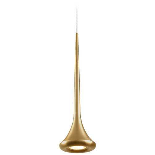 Bach Brushed Gold LED Mini Pendant by Kuzco Lighting