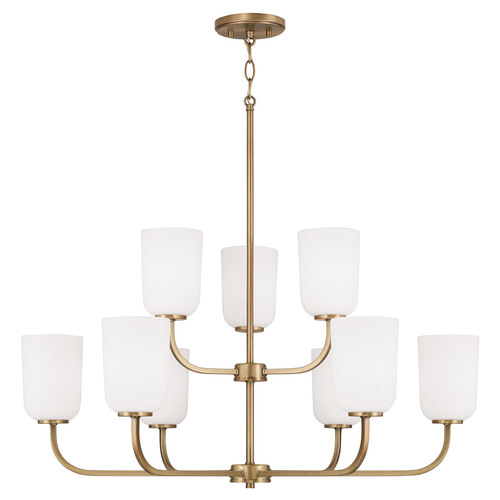 Lawson 9-Light Chandelier in Brass by HomePlace by Capital Lighting