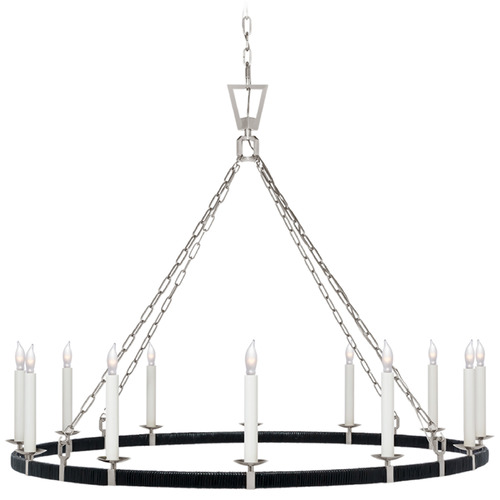 Visual Comfort Signature Collection Chapman & Myers Darlana X-Large Chandelier in Nickel by VC Signature CHC5874PNBRT