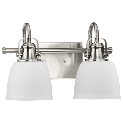 Progress Lighting Preston 2-Light Brushed Nickel Vanity Light