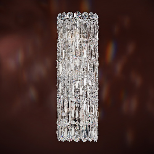 Schonbek Worldwide Lighting Sarella Polished Stainless Steel Sconce